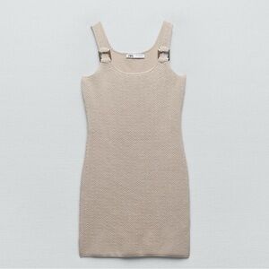 Zara Beige Knit Mini Dress